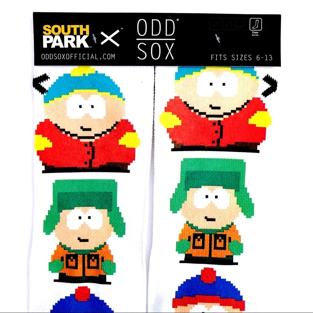 Odd Sox South Park Crew Socks Mens Womens Cartman Kenny Stan Kyle Novelty Gift